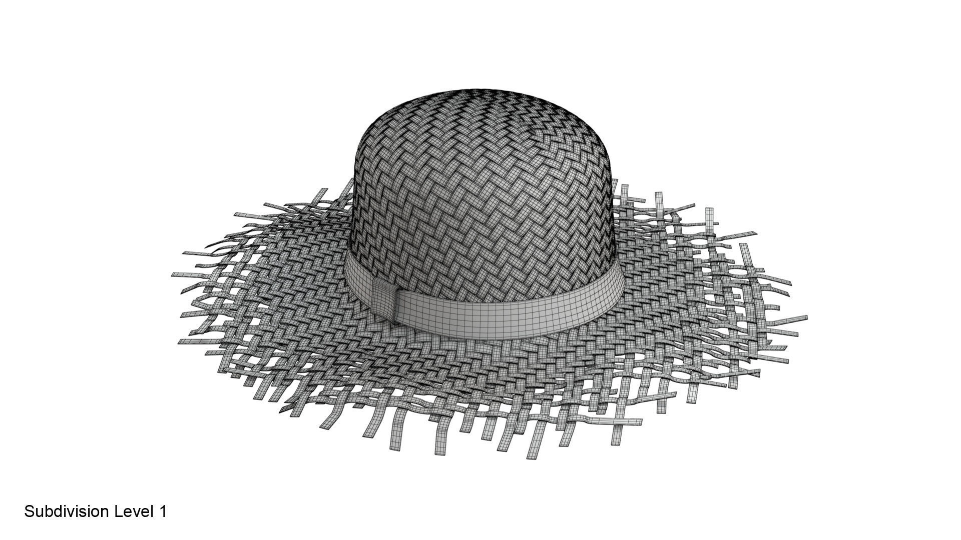 Straw hat 3D model_21