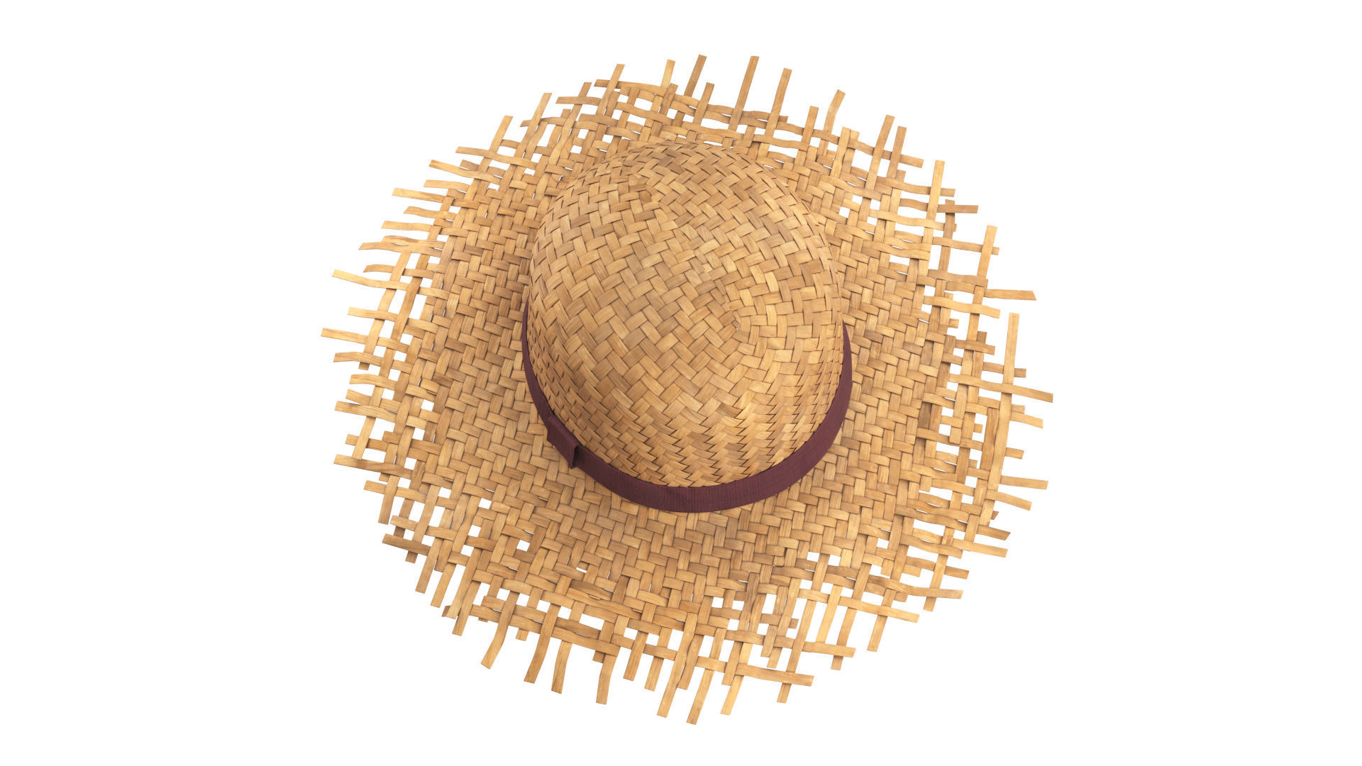Straw hat 3D model_5