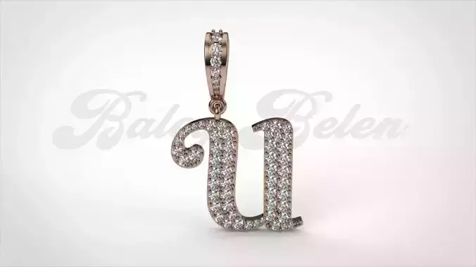 Pendant alphabet berkshire U medium 