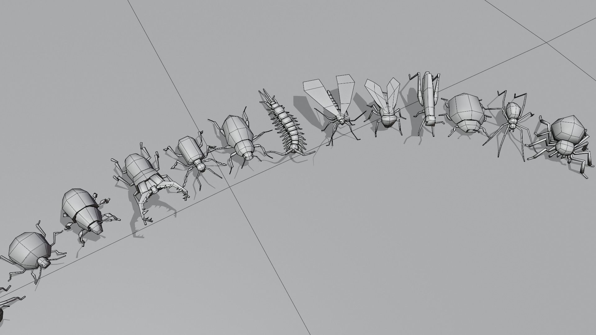 Insects Pack - Low Poly 3D model_35