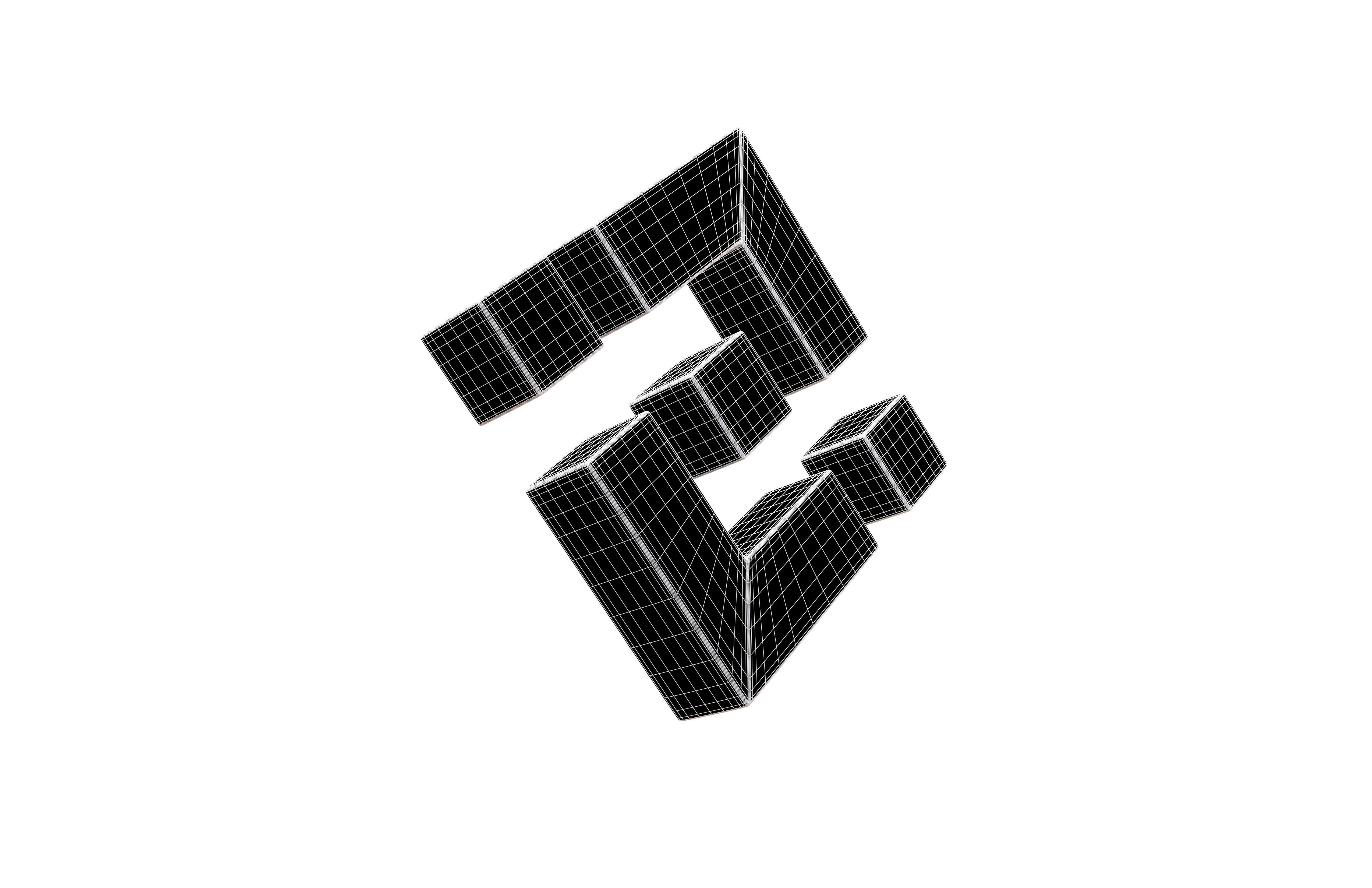 Binance Coin 003 Low-poly 3D model_7