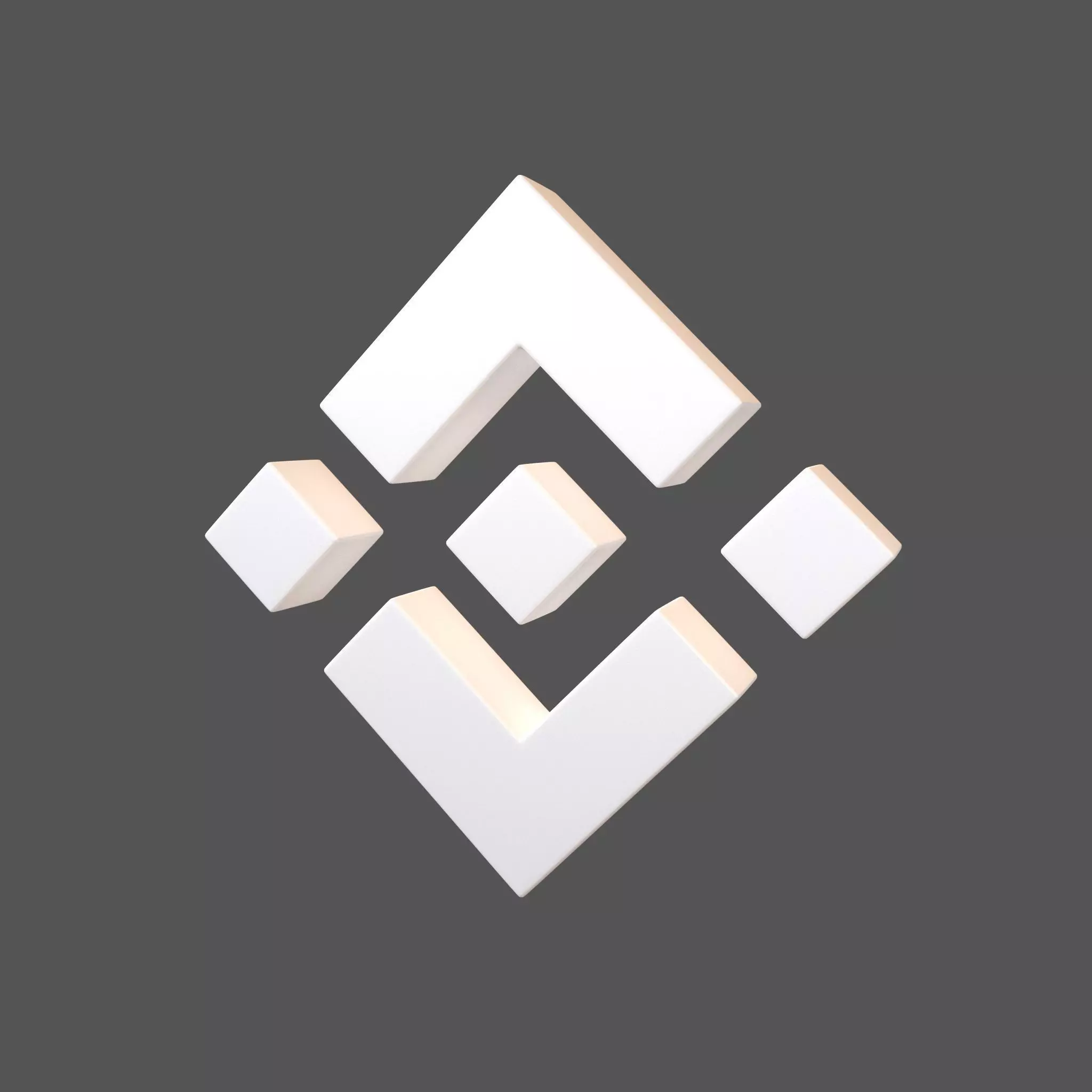 Binance Coin 003 Low-poly 3D model_0