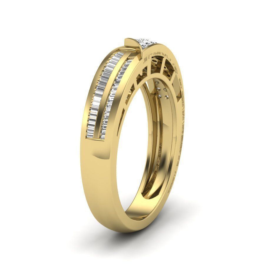 Solitaire Engagement Wedding Ring 3dm stl Render Detail 3D print model_4