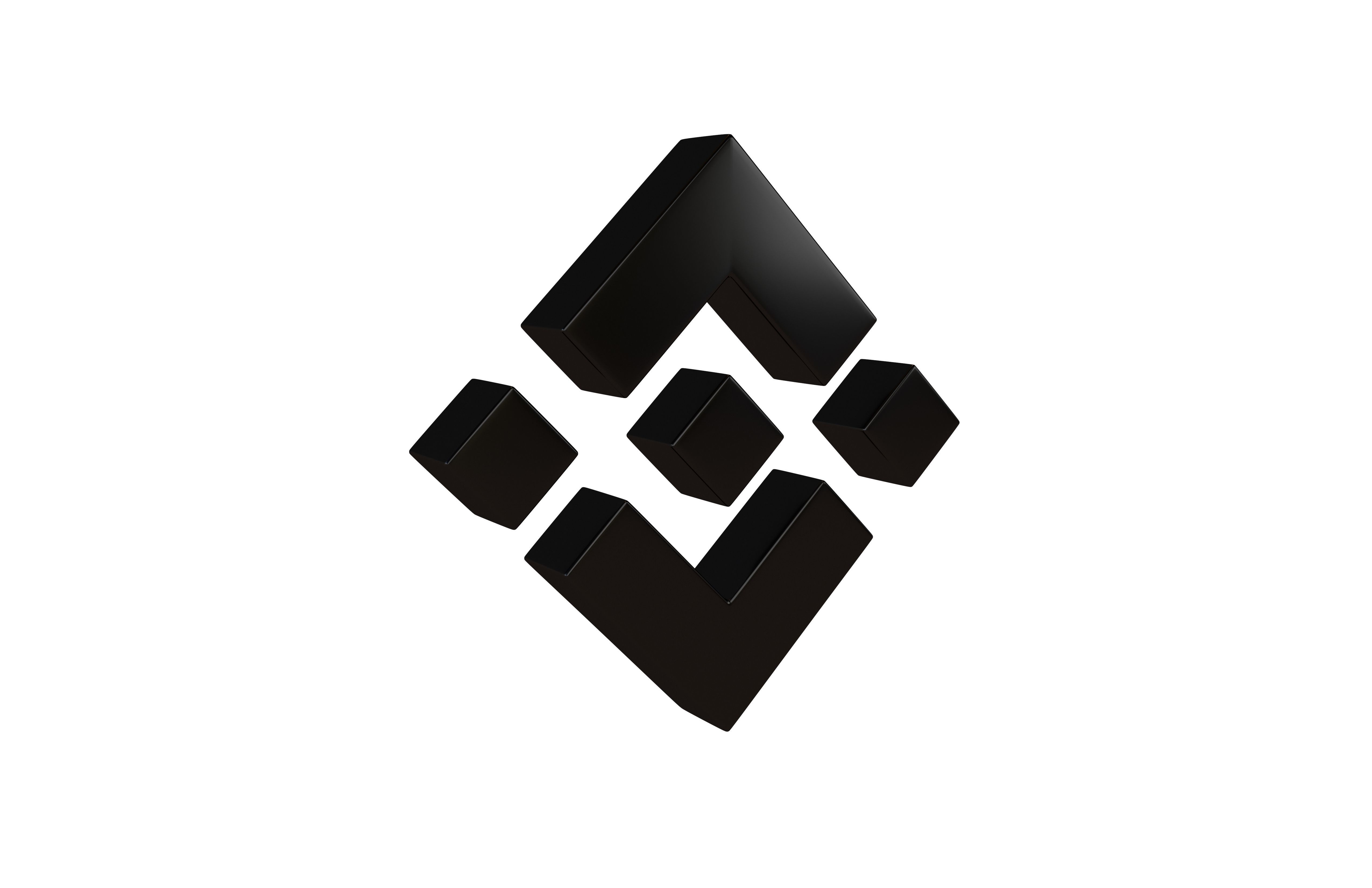 Binance Coin 006 Low-poly 3D model_1