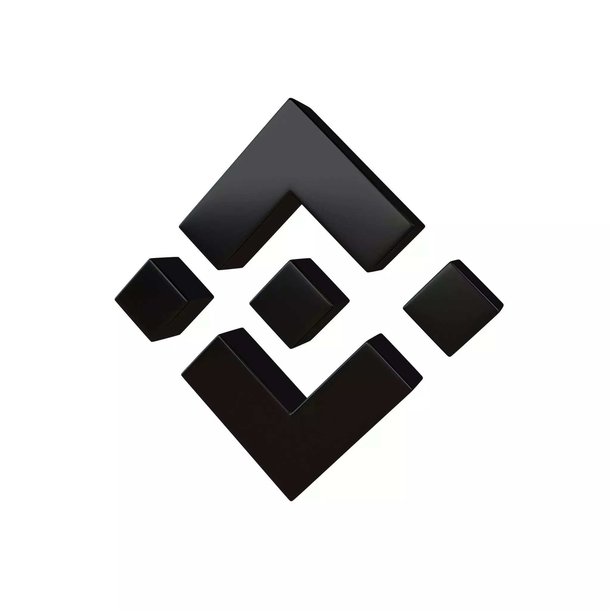 Binance Coin 006 Low-poly 3D model_0