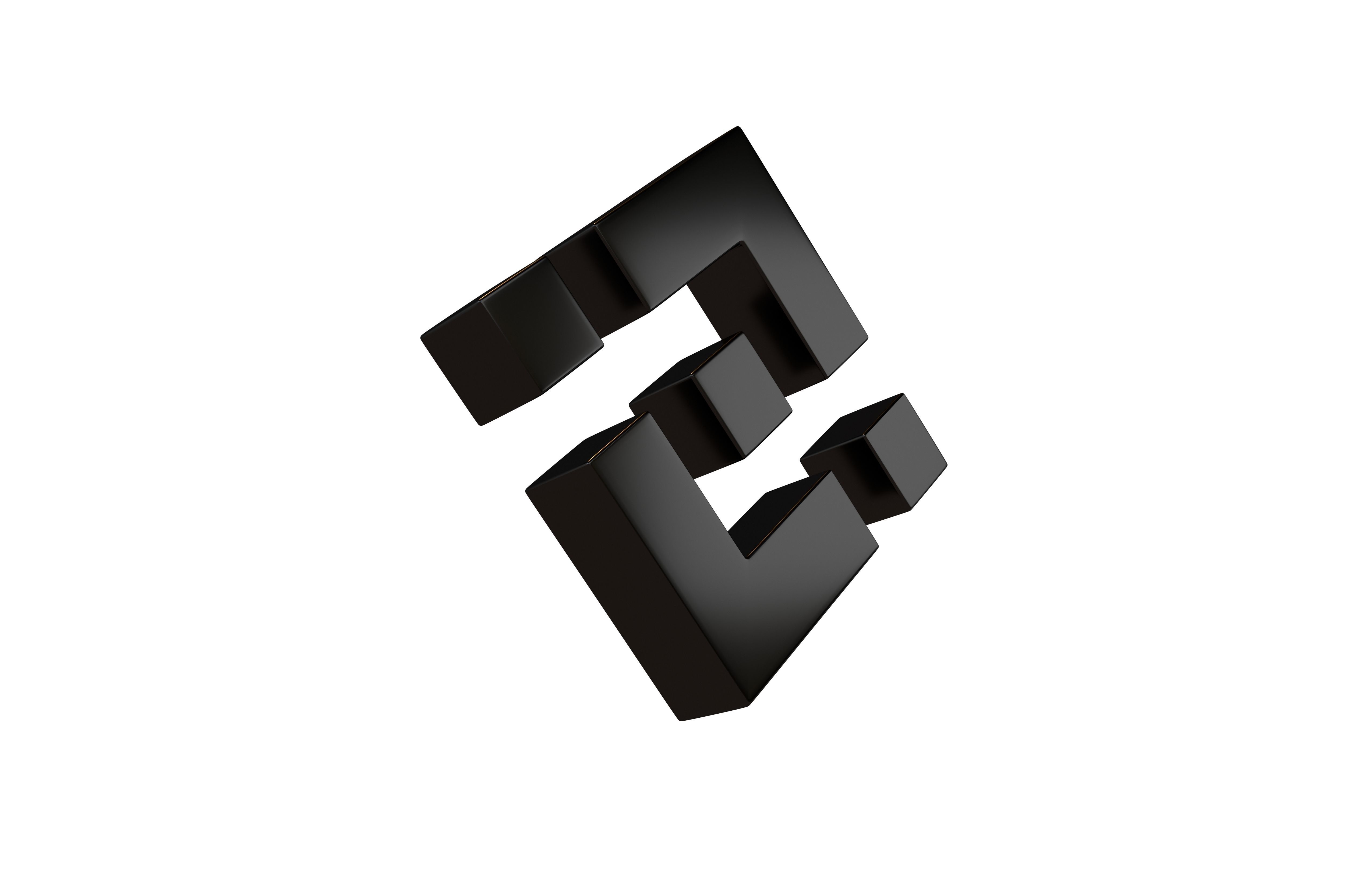 Binance Coin 006 Low-poly 3D model_3