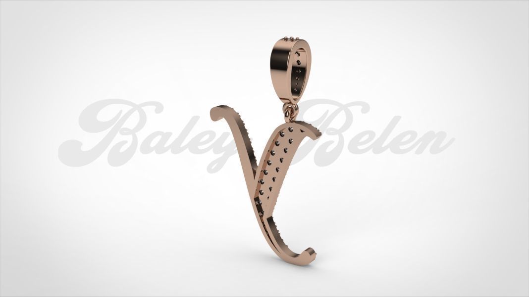 Pendant alphabet berkshire Y medium   3D print model_11