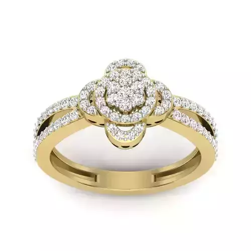 Solitaire Engagement Wedding Ring 3dm stl Render Detail