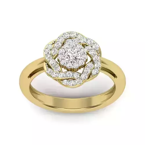 Solitaire Engagement Wedding Ring 3dm stl Render Detail