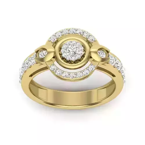 Solitaire Engagement Wedding Ring 3dm stl Render Detail