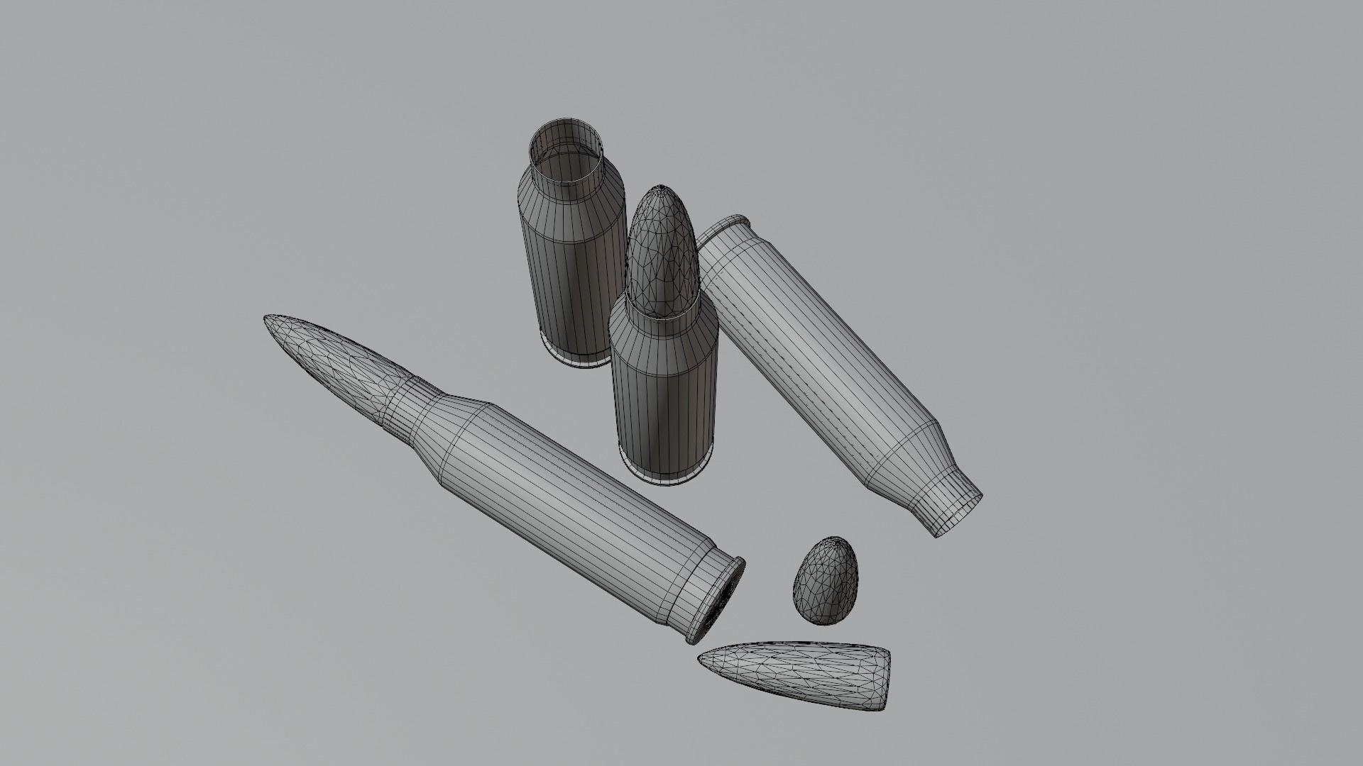 Cartridge Bullet Free 3D model_4