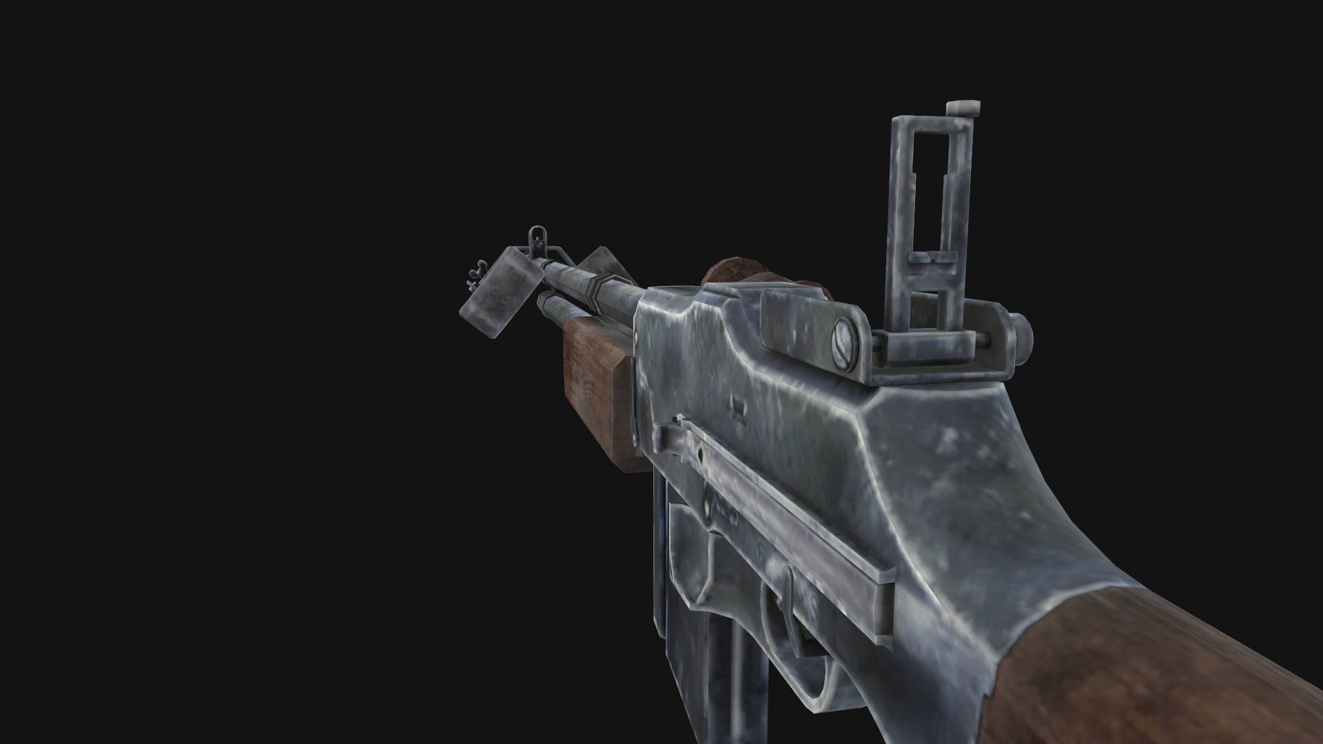 Browning M1918 Low-poly 3D model_4