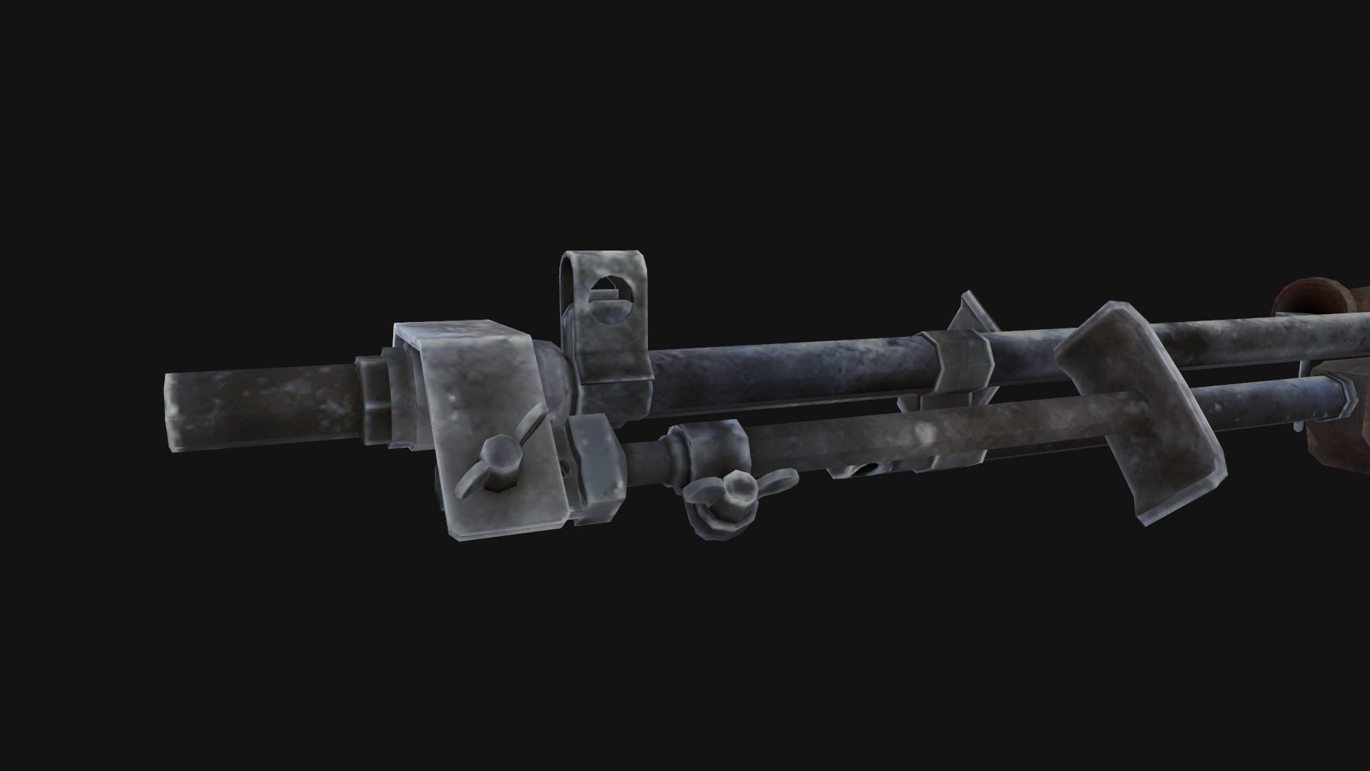 Browning M1918 Low-poly 3D model_3