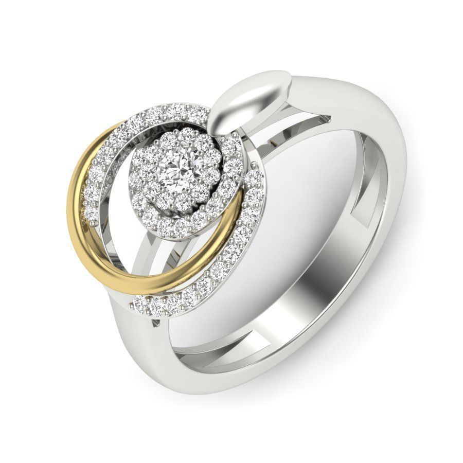 Solitaire Engagement Wedding Ring 3dm stl Render Detail 3D print model_7