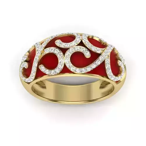 Solitaire Engagement Wedding Ring 3dm stl Render Detail