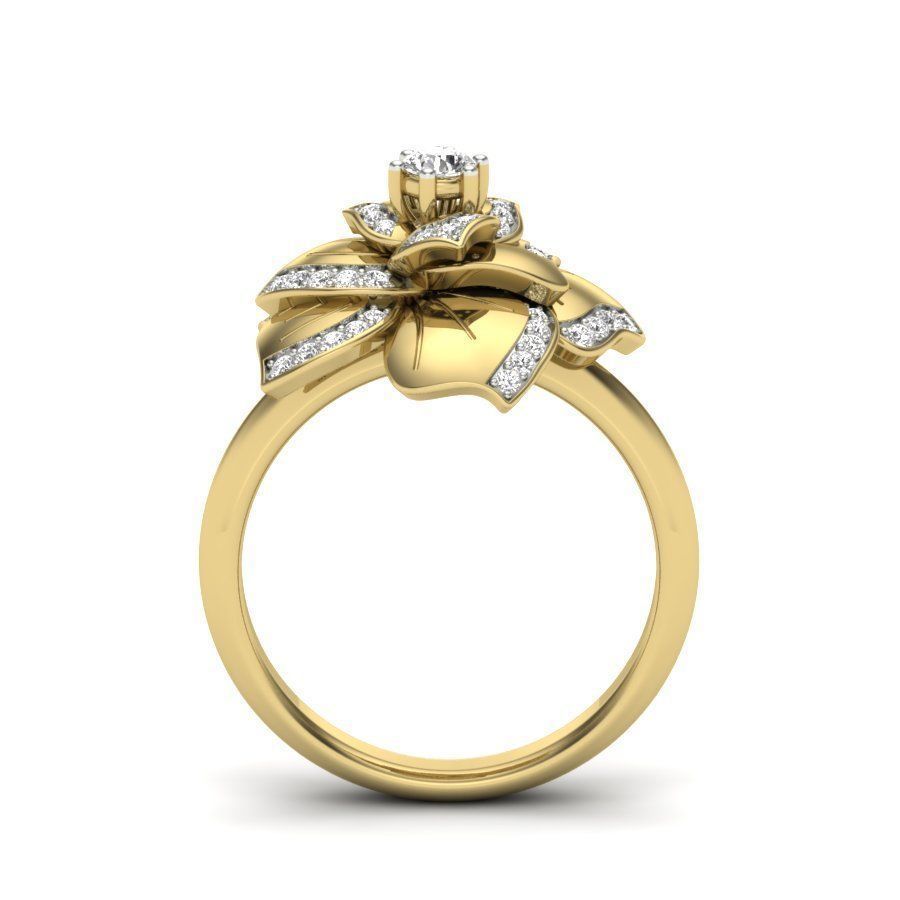 Solitaire Engagement Wedding Ring 3dm stl Render Detail 3D print model_2