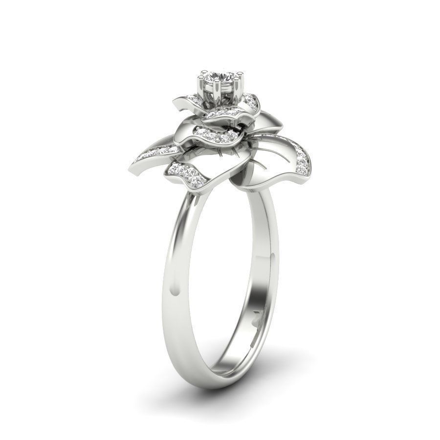 Solitaire Engagement Wedding Ring 3dm stl Render Detail 3D print model_9