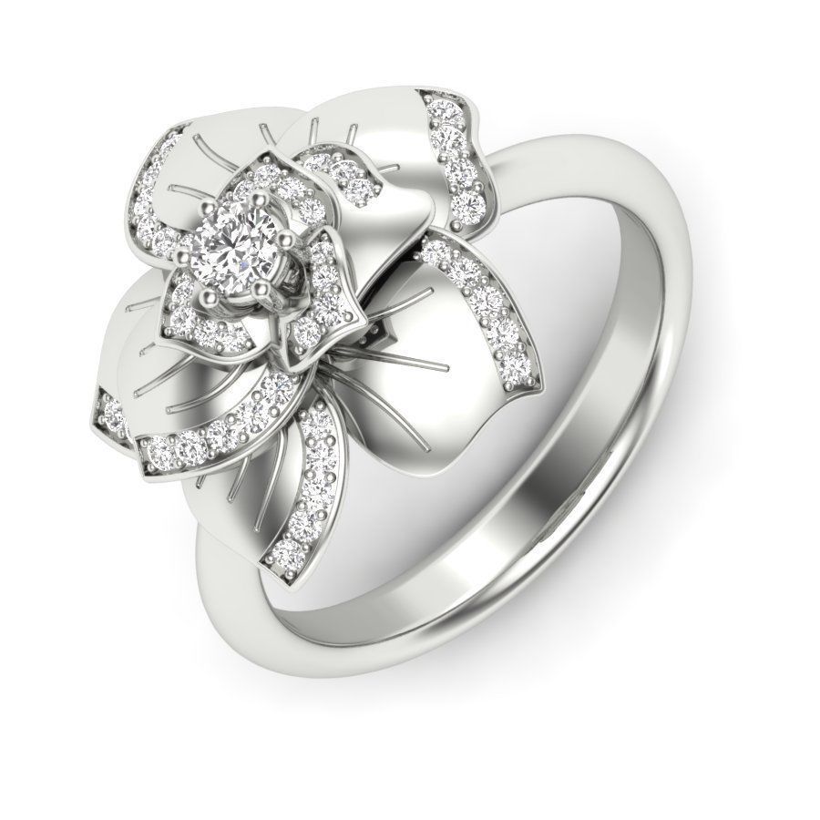 Solitaire Engagement Wedding Ring 3dm stl Render Detail 3D print model_6