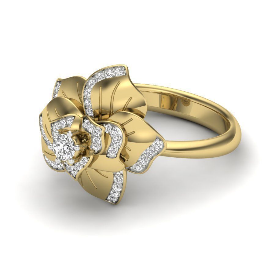 Solitaire Engagement Wedding Ring 3dm stl Render Detail 3D print model_4