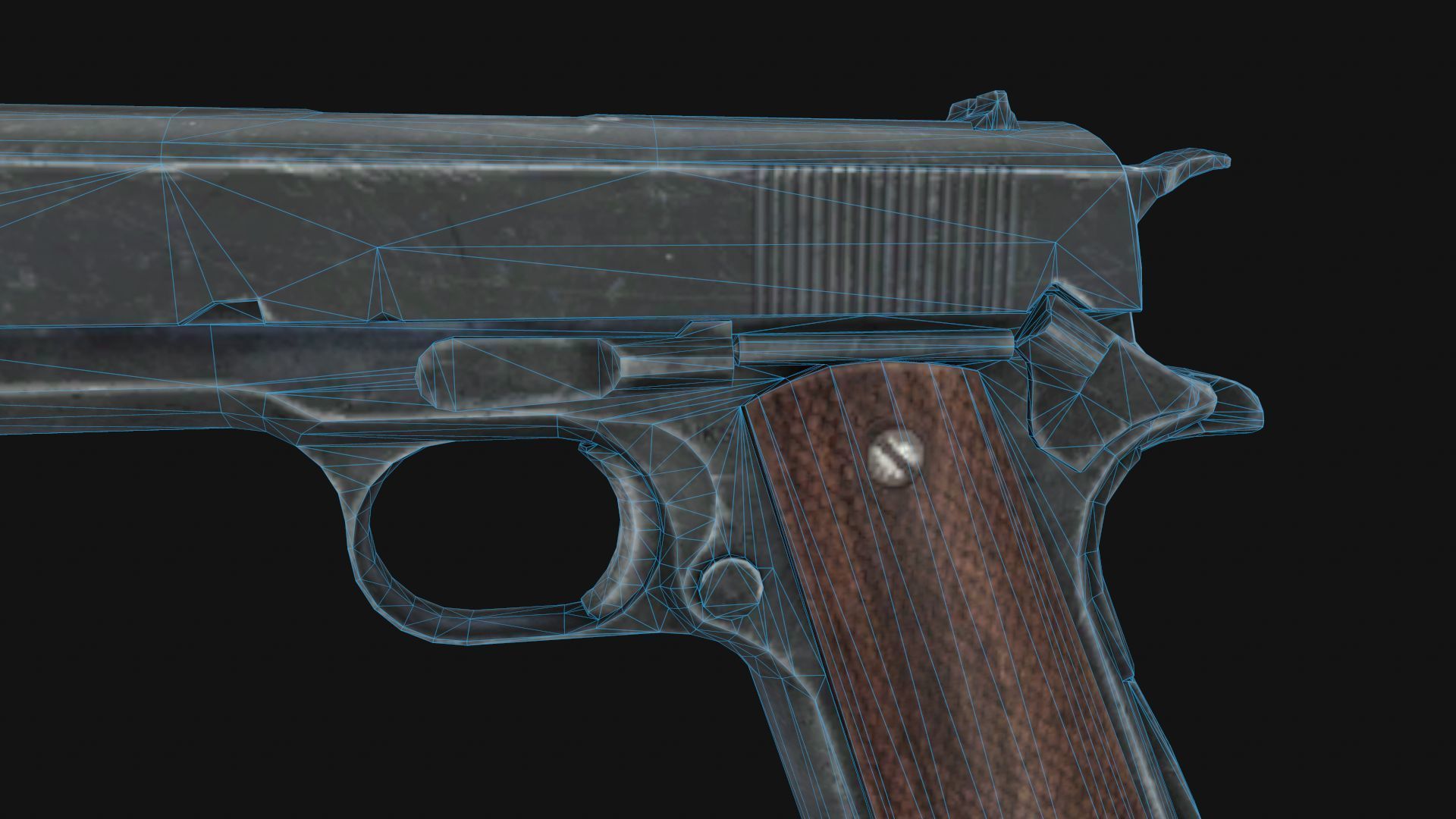 Colt M1911 Low-poly 3D model_6