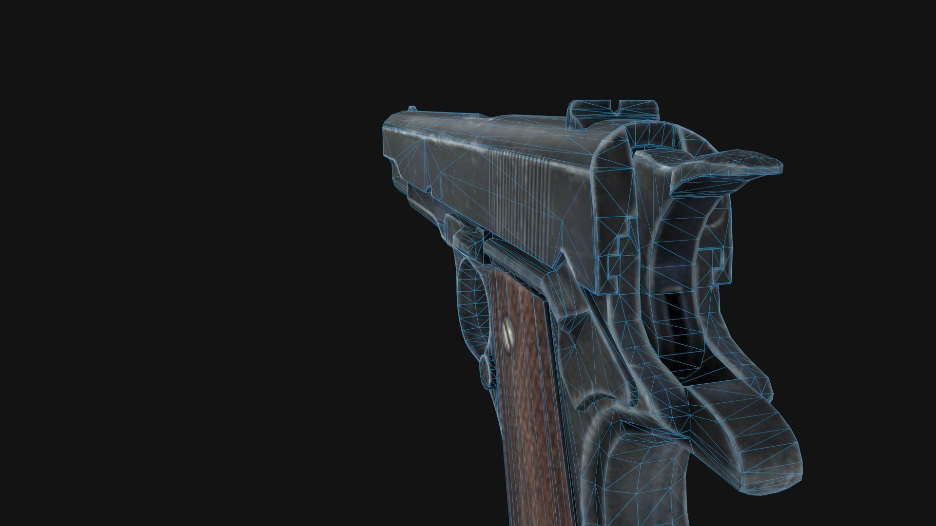 Colt M1911 Low-poly 3D model_7