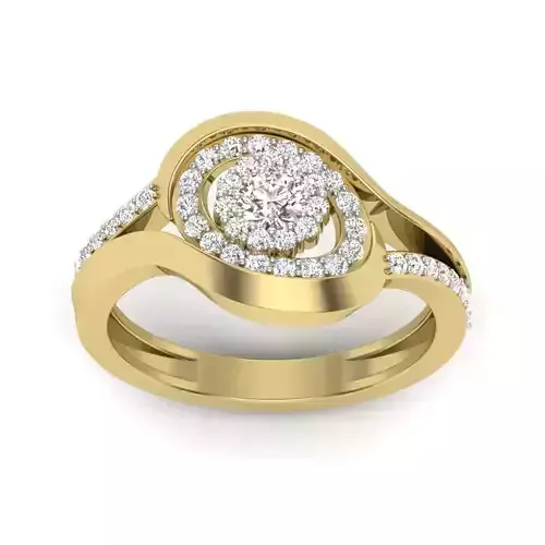 Solitaire Engagement Wedding Ring 3dm stl Render Detail