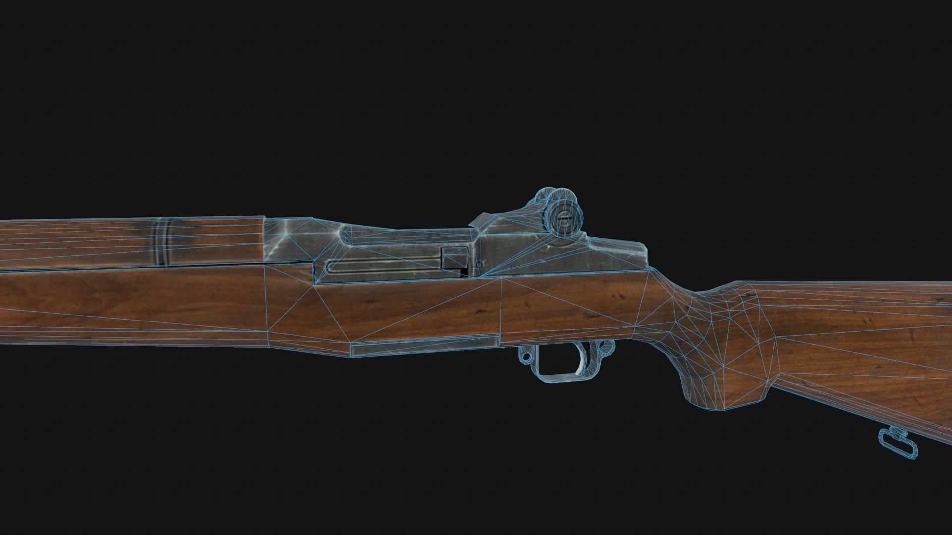 M1 Garand Low-poly 3D model_6