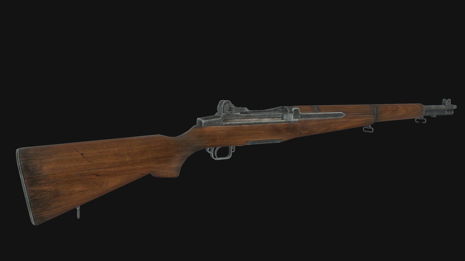 M1 Garand Low-poly 3D model_3