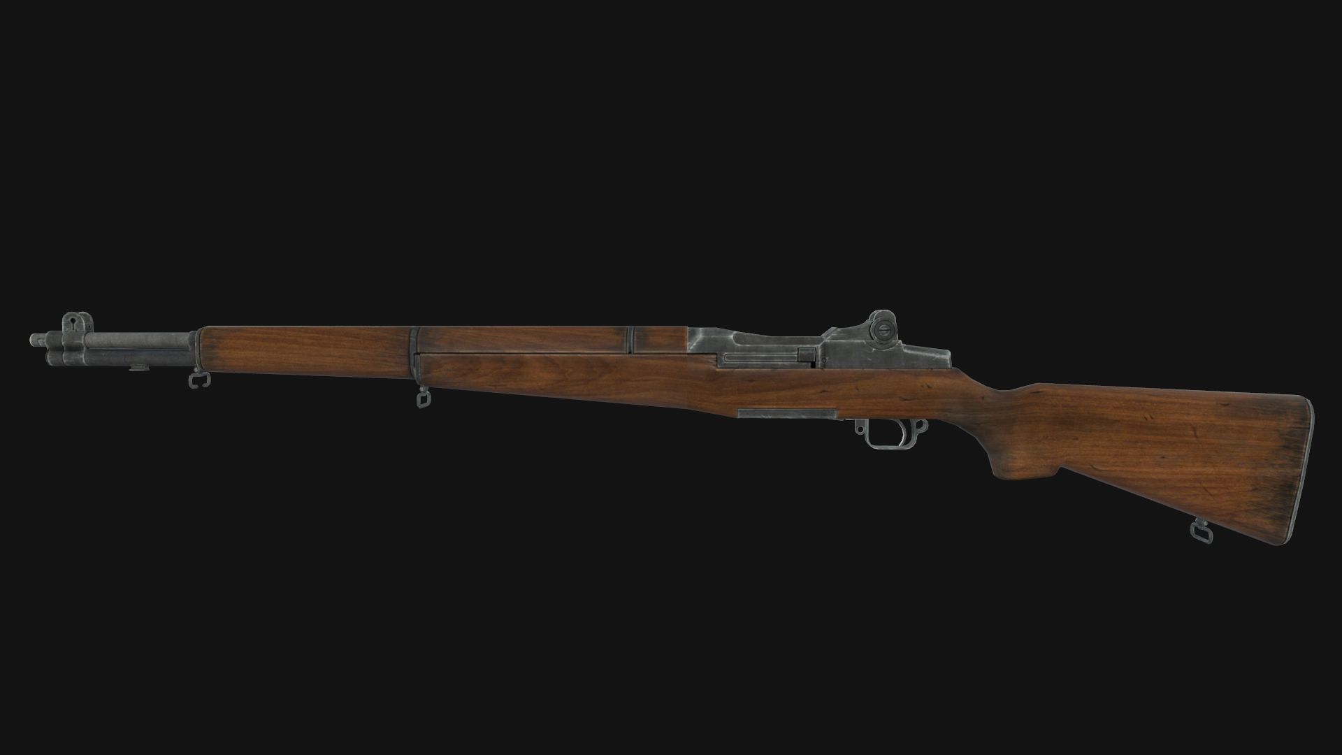 M1 Garand Low-poly 3D model_1