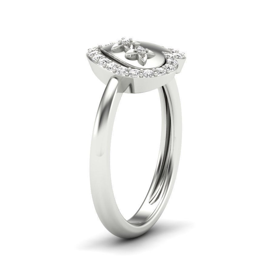Solitaire Engagement Wedding Heart Ring 3dm stl Render Detail 3D print model_7