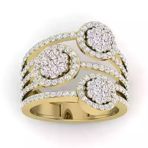 Solitaire Engagement Wedding Ring 3dm stl Render Detail