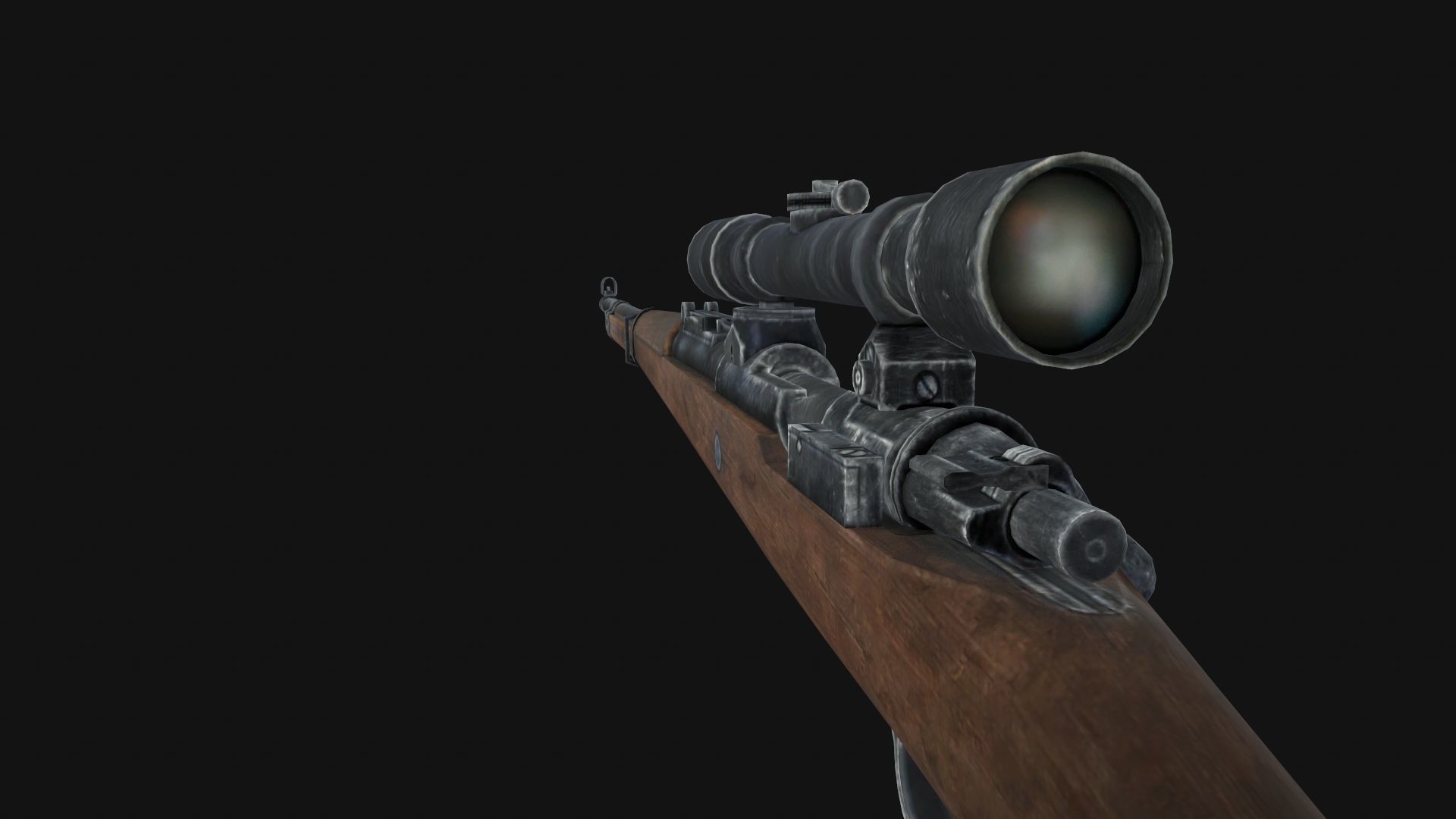 Mauser 98k Low-poly 3D model_4