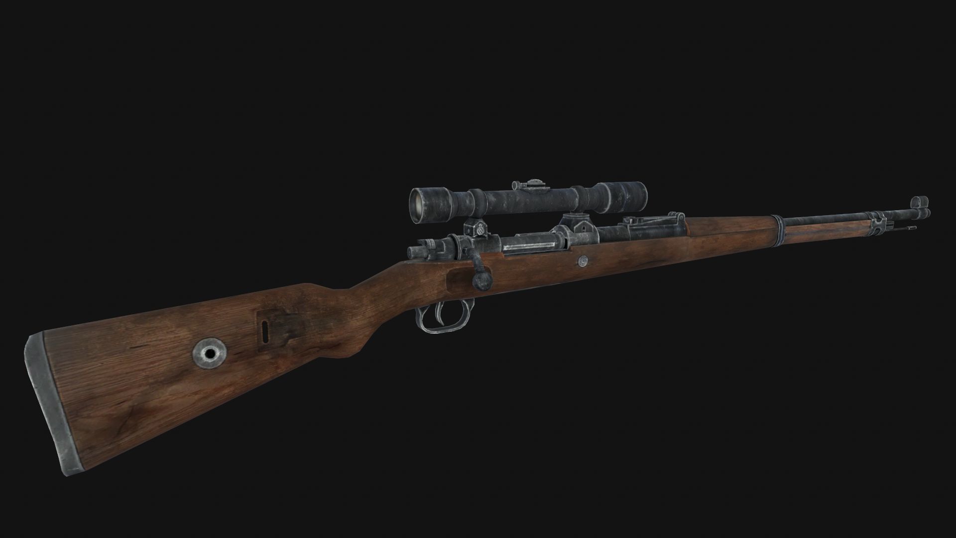 Mauser 98k Low-poly 3D model_3