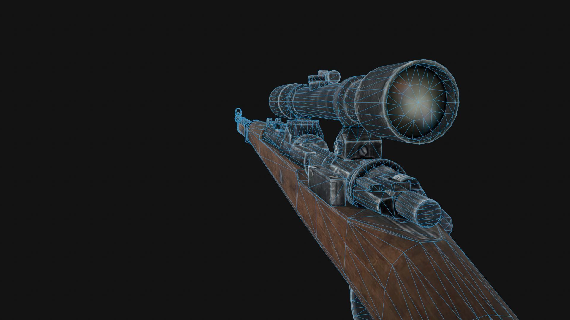Mauser 98k Low-poly 3D model_8