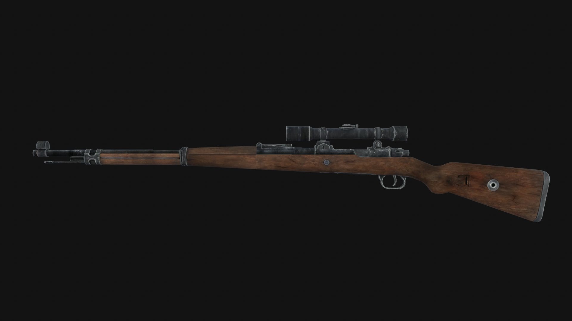Mauser 98k Low-poly 3D model_1