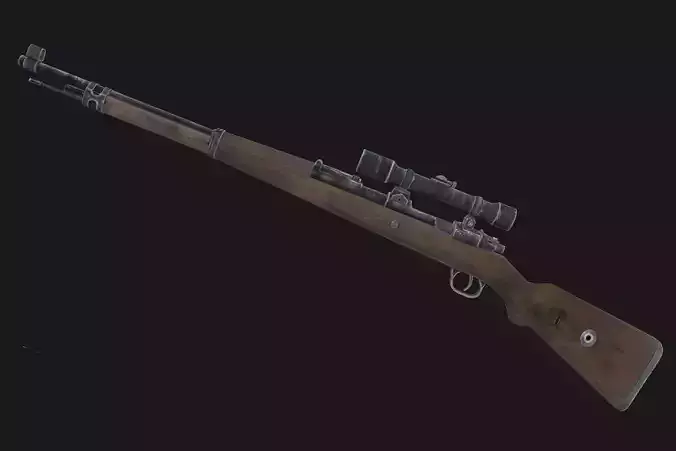 Mauser 98k Low-poly 3D model
