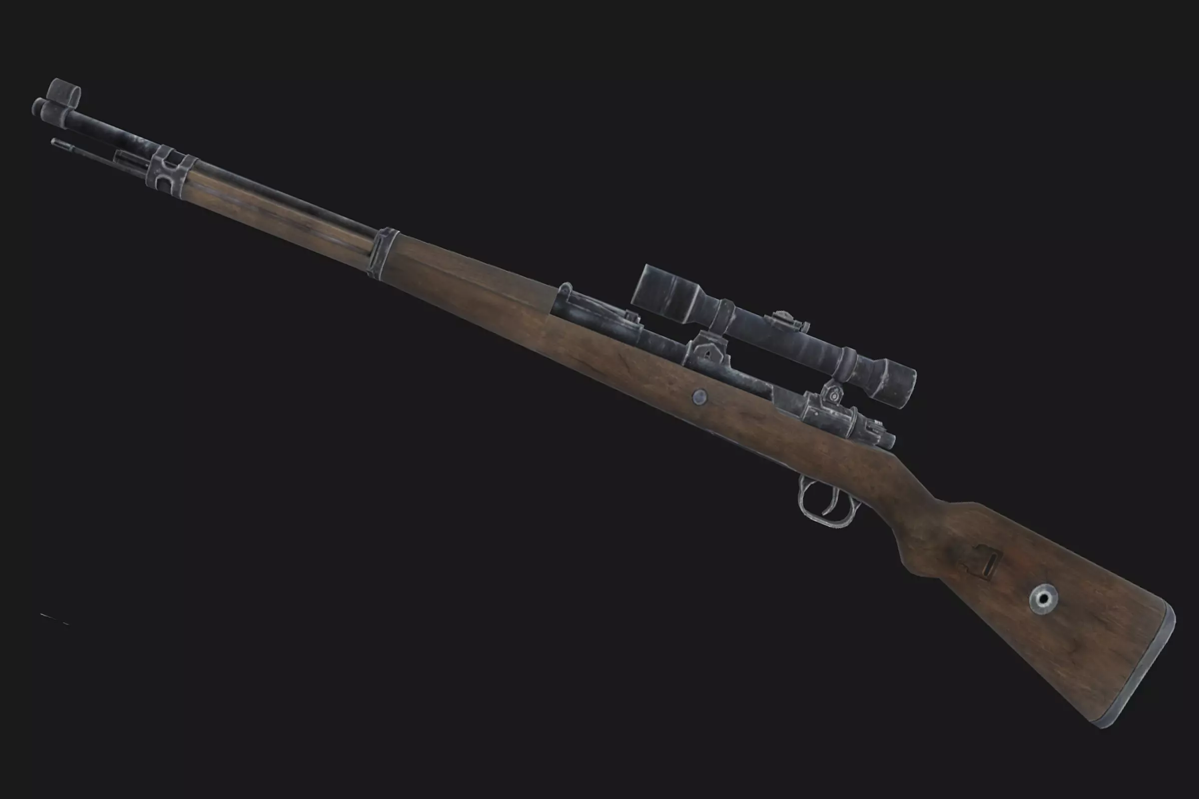 Mauser 98k Low-poly 3D model_0