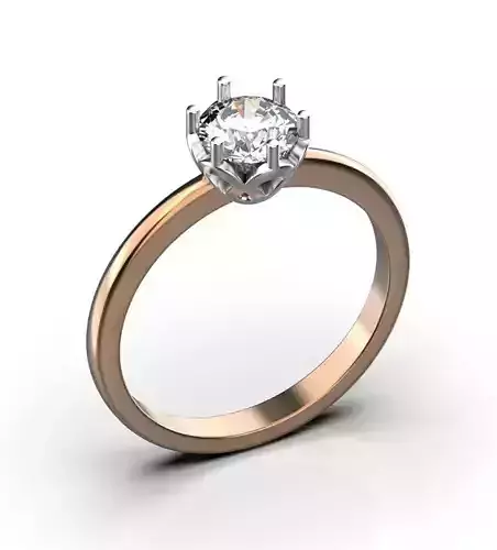 Engagement ring 6 mm stone 