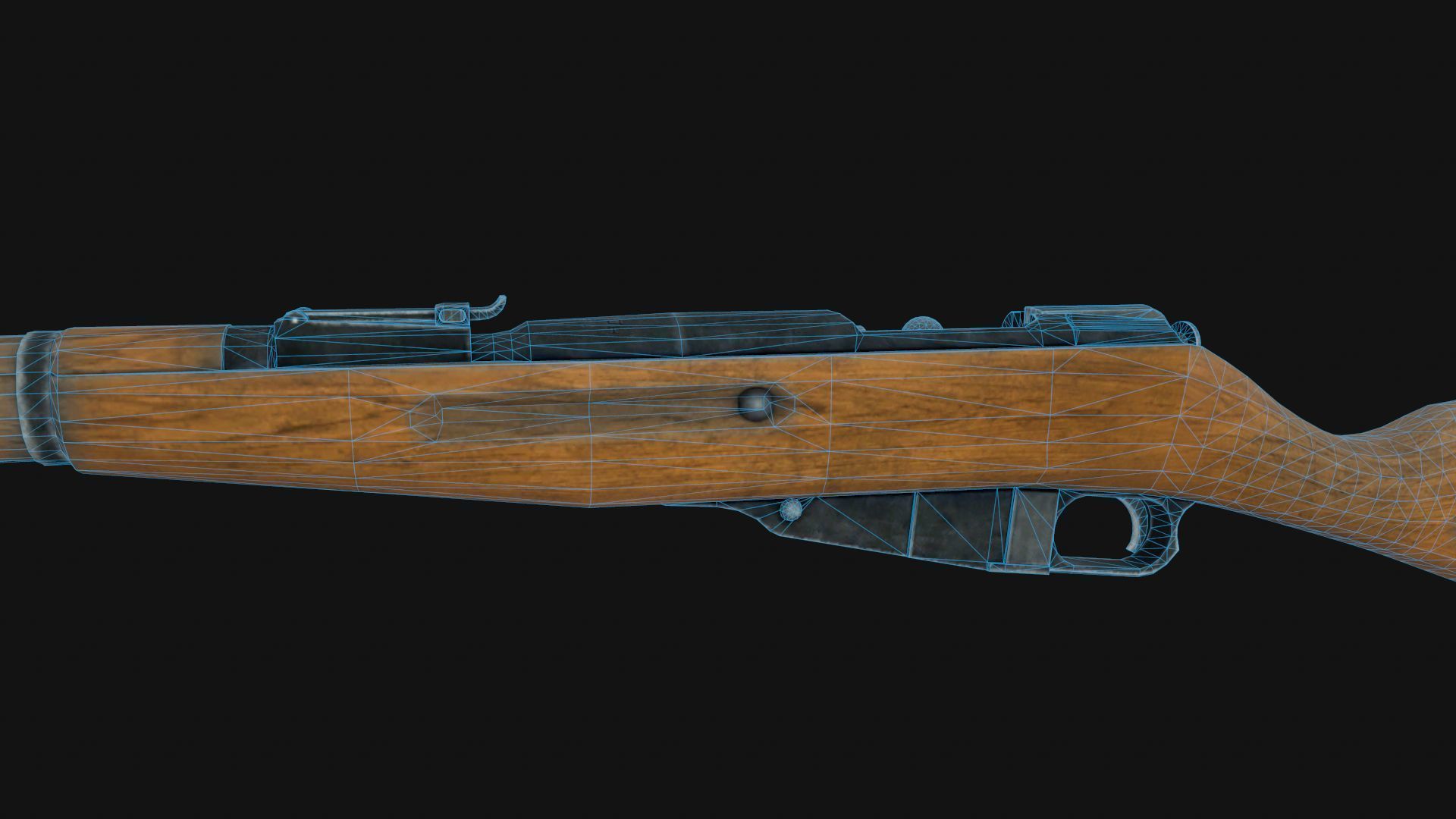 Mosin rifle Low-poly 3D model_6