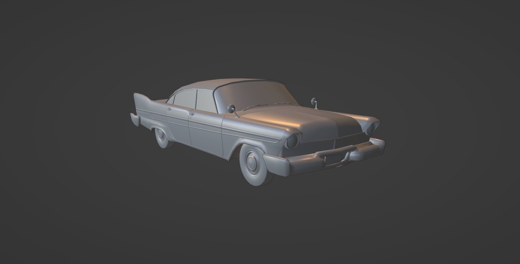 50s 60s and 70s Car Pack - 6 Cars Low-poly 3D model_14