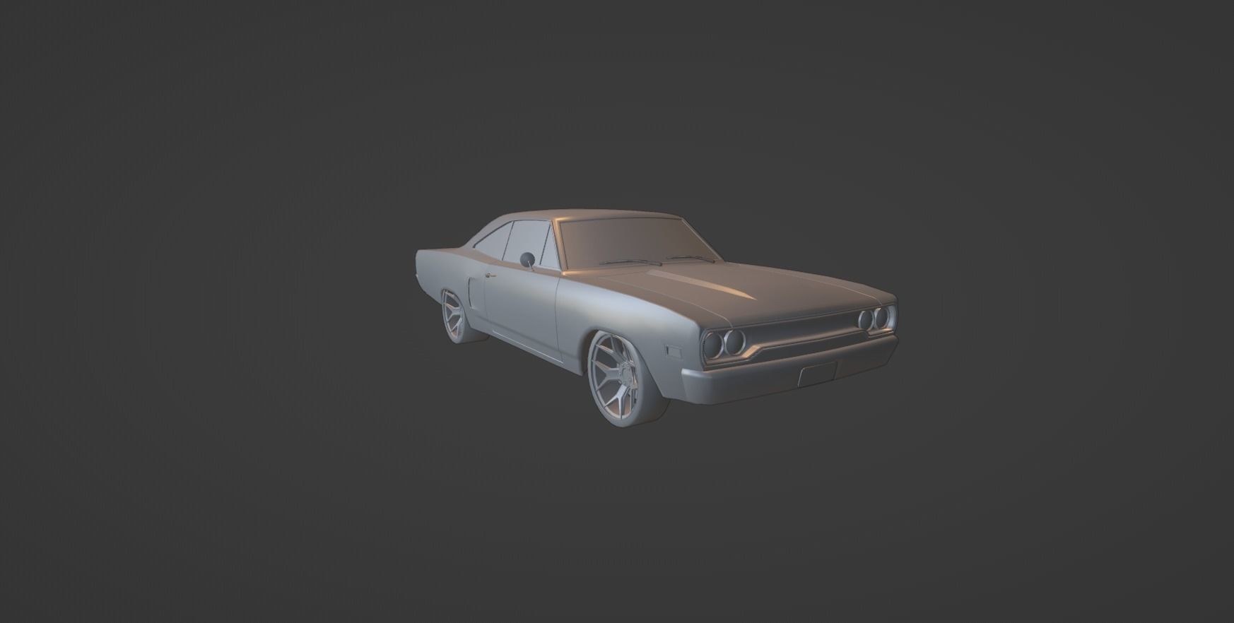 50s 60s and 70s Car Pack - 6 Cars Low-poly 3D model_18