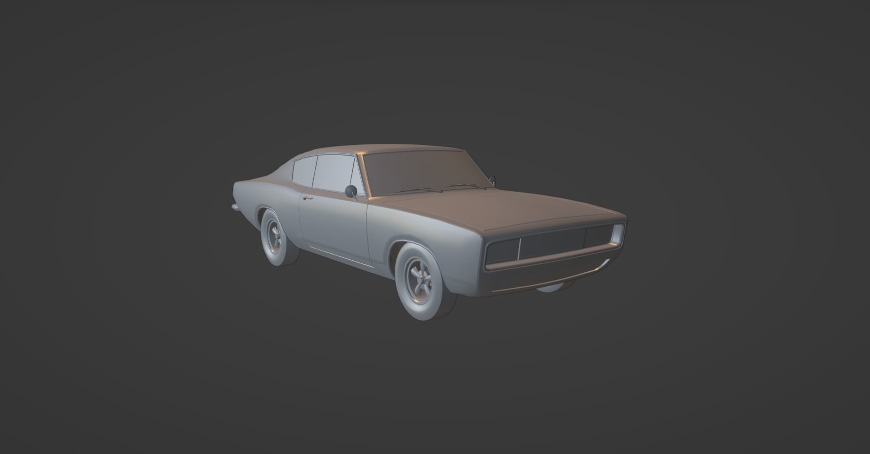 50s 60s and 70s Car Pack - 6 Cars Low-poly 3D model_17