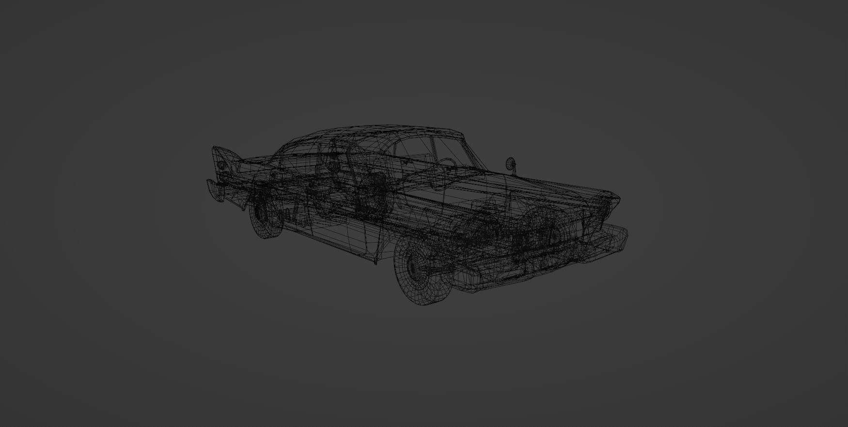 50s 60s and 70s Car Pack - 6 Cars Low-poly 3D model_20