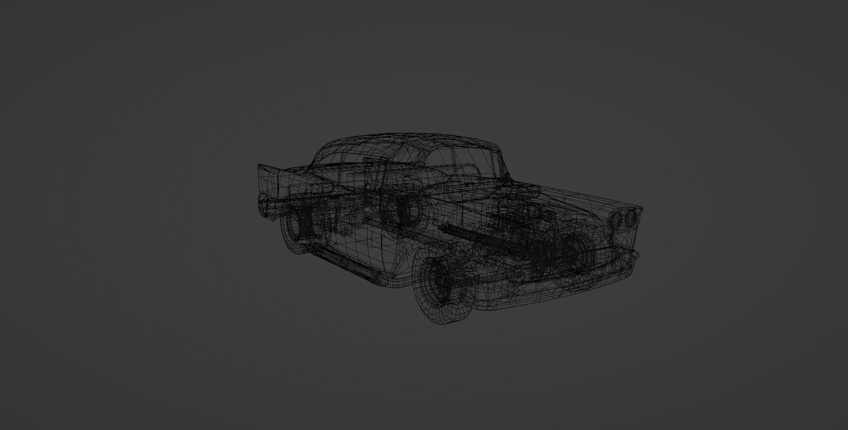 50s 60s and 70s Car Pack - 6 Cars Low-poly 3D model_22