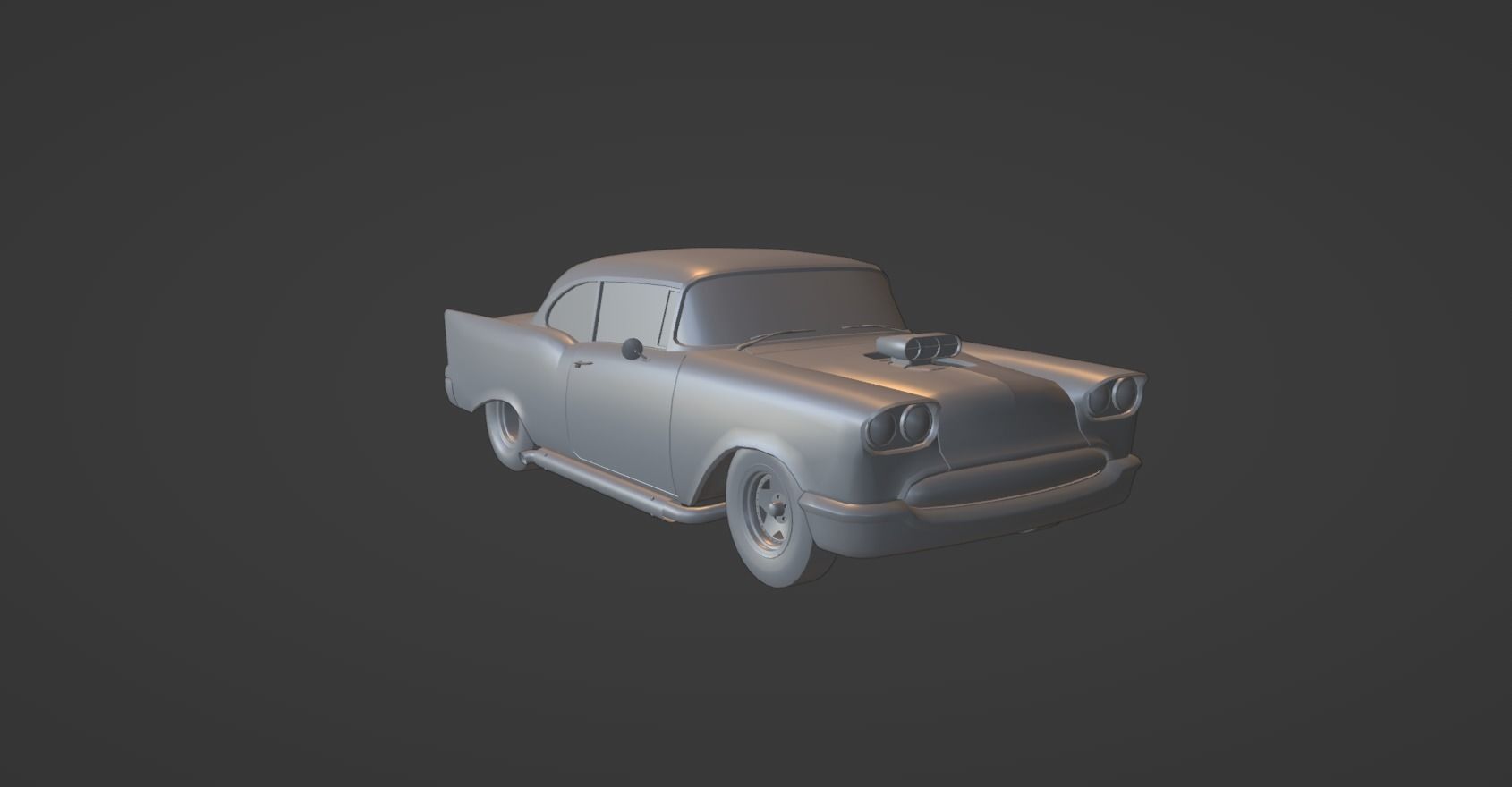 50s 60s and 70s Car Pack - 6 Cars Low-poly 3D model_16