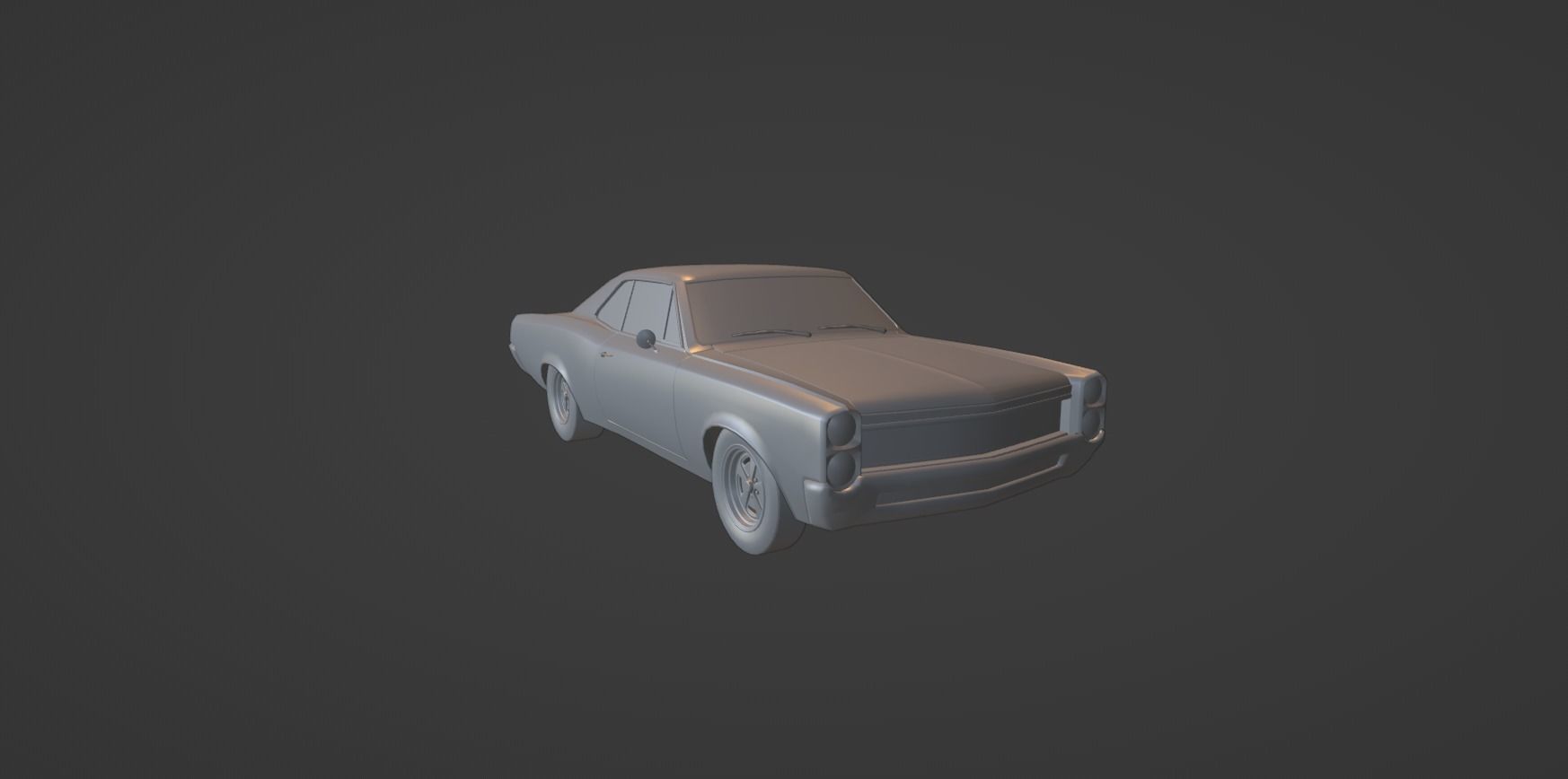 50s 60s and 70s Car Pack - 6 Cars Low-poly 3D model_19