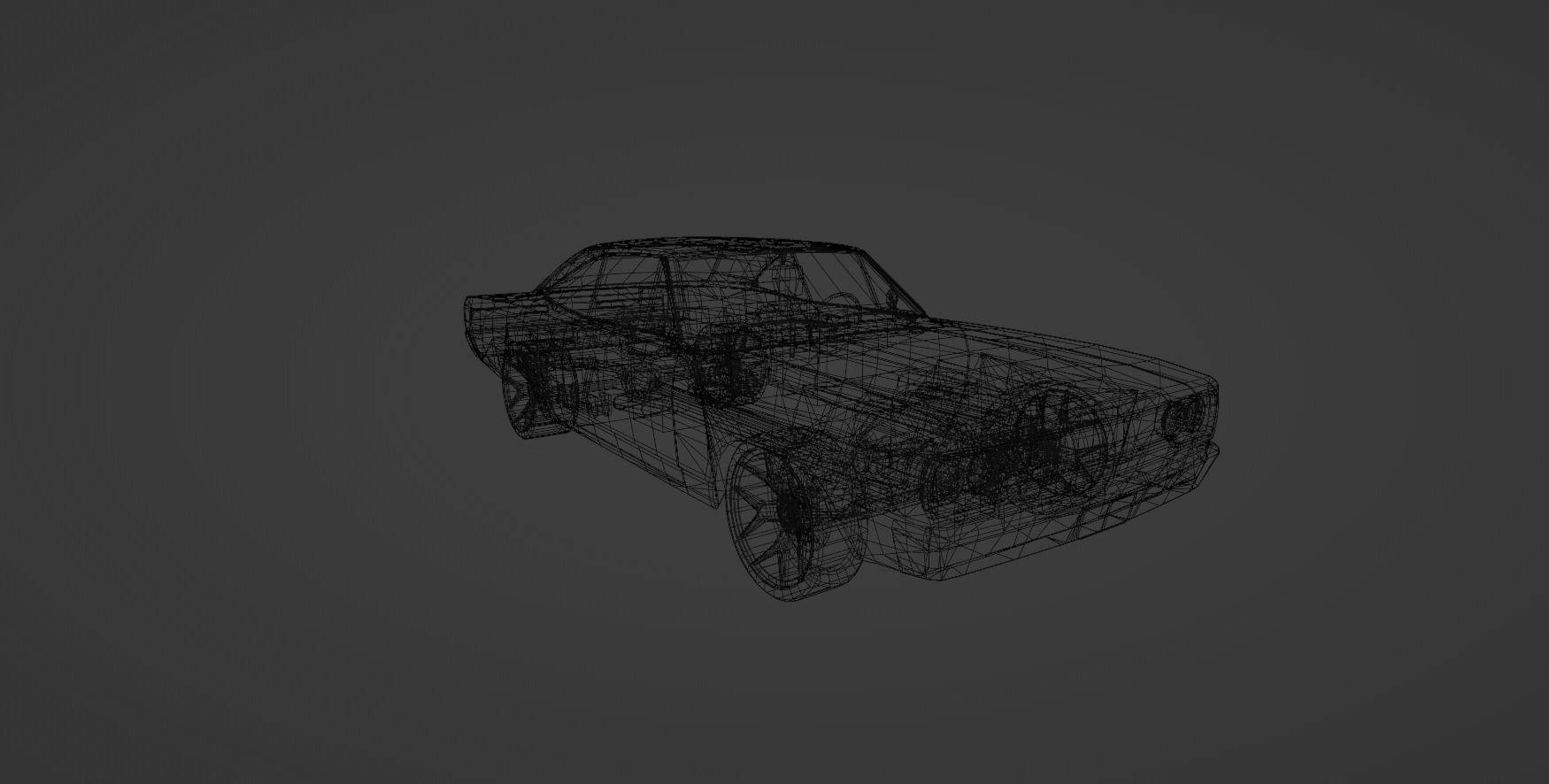 50s 60s and 70s Car Pack - 6 Cars Low-poly 3D model_24