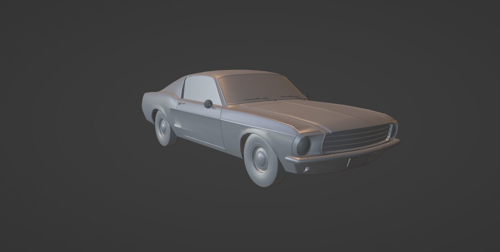 50s 60s and 70s Car Pack - 6 Cars Low-poly 3D model_15