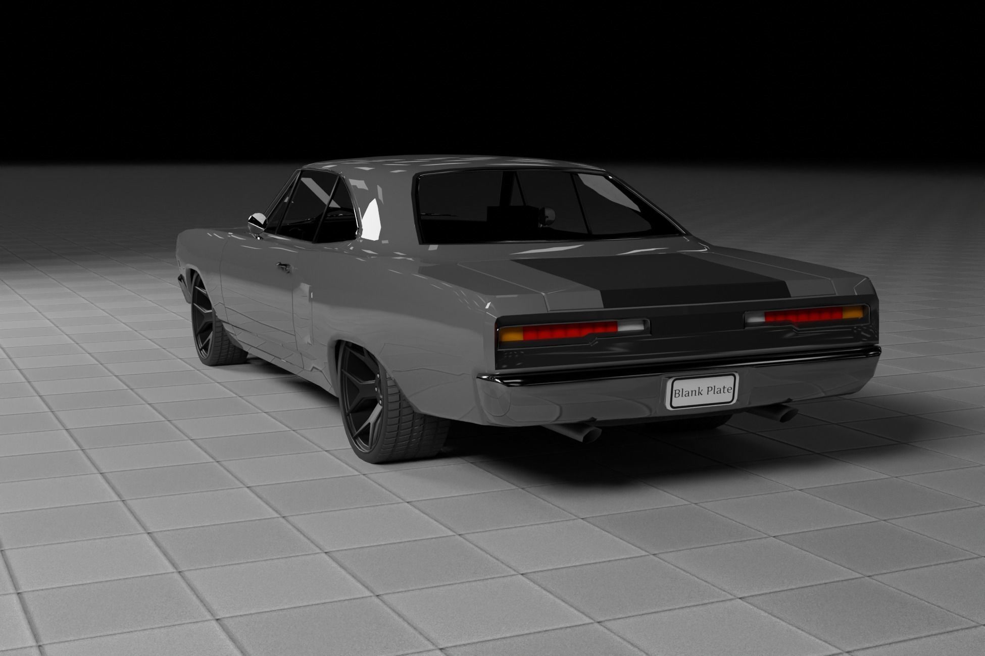 50s 60s and 70s Car Pack - 6 Cars Low-poly 3D model_11