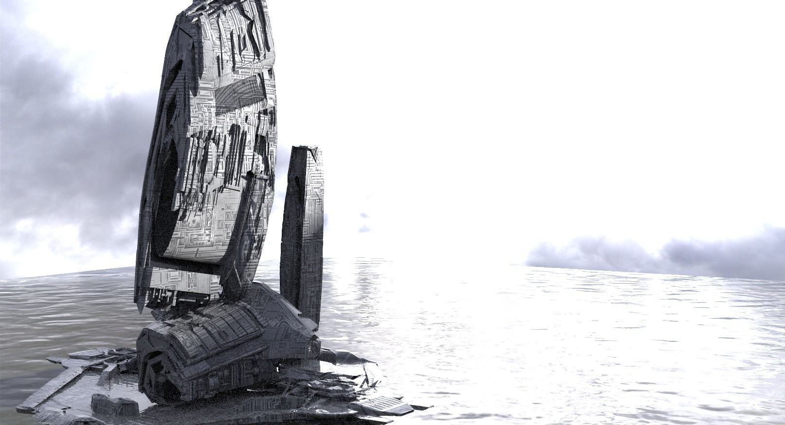 Halo Forerunner Structure 3D model_1